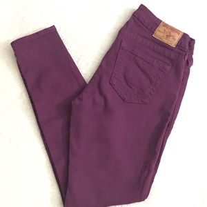 True Religion skinny purple jeans